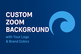 design professional zoom virtual backgrounds with your logo