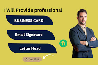 provide professional business card,modern letter head,and email signature