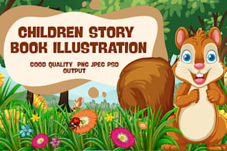 create children illustration story book amazon kdp   book design and book cover