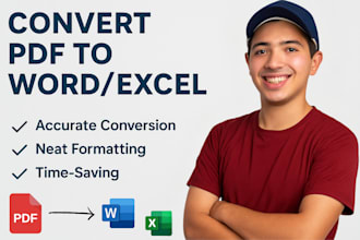 convert PDF to word or excel accurately