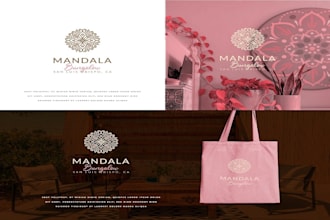 create watercolor botanica whimsical and floral logo design