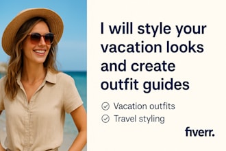 style your vacation looks and creates outfit ideas