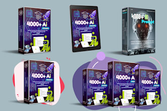 create a professional 3d book and software mockup for you