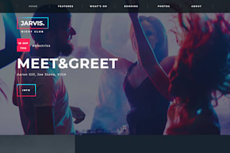 do night club, concert, festival business website