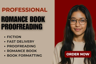 proofread and format your romance fiction novel manuscript