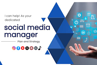 be your social media manager and do social media growth