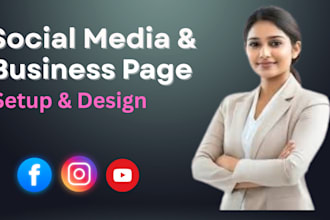 professional social media and business page setup design