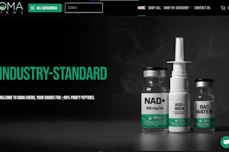 biotech peptide store peptide ecommerce website anti aging supplement website