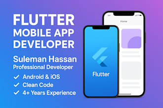 design and develop professional flutter app