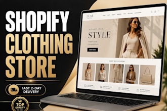 design a premium shopify clothing store or fashion boutique