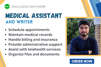 do medical data entry, blogs writing and experienced healthcare assistant