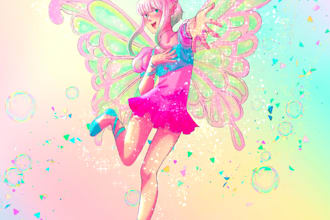fantasy character illustration in anime style