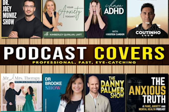 do a unique podcast cover art and podcast logo design for you