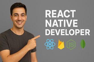 develop mobile app for IOS  android with react native expo and cli