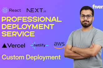 deploy your react or next js website to vercel, netlify, aws, or custom hosting