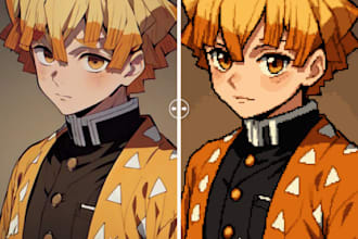 turn any photo, anime, or character into pixel art