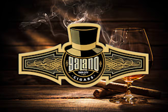 design premium cigar label, cigar band, cigar box, and cigar logo