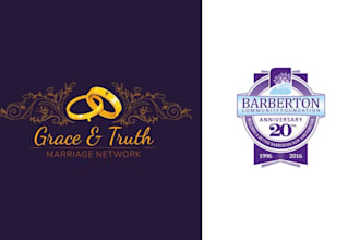 design unique badge, wedding, marriage anniversary, business logo
