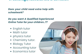 provide online tutoring  for gcse, igcse and a level science, math and english