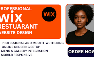 create a professional wix restaurant website with menu, booking, and delivery