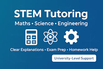 tutor you in stem and engineering topics tailored to your needs