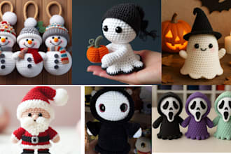 create custom step by step amigurumi crochet pattern and plush toy tutorial etsy