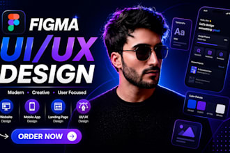 web and mobile app UI UX design in figma with design system