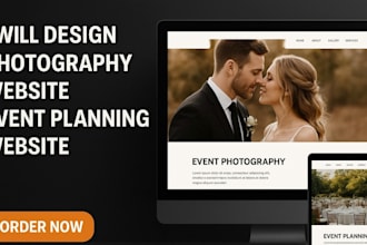 design photography website event planning website event photograph