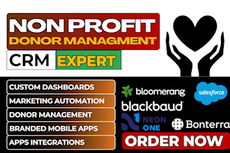 setup nonprofit CRM microsoft nonprofit blackbaud CRM etapestry everyaction neon