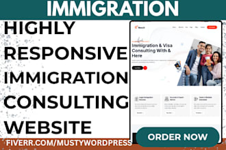 professional immigration website with lead capture and visa consulting system
