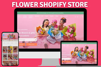 build stunning flower website flower shopify store florist website florist store