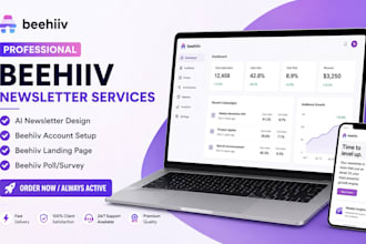 setup beehiiv newsletter template beehiiv landing page beehiiv account manager