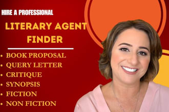 craft a query letter, synopsis, proposal and connect you with top notch agents