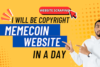be your copyright website developer meme coin website meme website token website