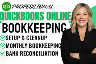 quickbooks cleanup, quickbooks online bookkeeping accounting bank reconciliation