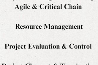 agile project management, resource management, evaluation, control, and closeout