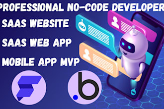 develop flutterflow web app bubble io saas website no code mvp marketplace