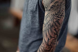 create a tattoo design of tattoo sleeve
