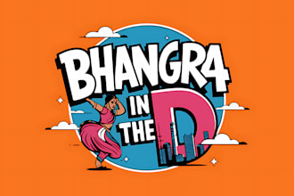 design unique tango rock gymnastic and dance logo