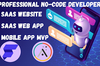 develop flutterflow mvp webapp adalo no code mobile app flutterflow saas website