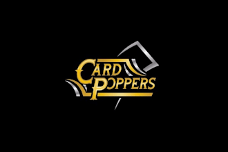 design awesome poppers collector card display logo