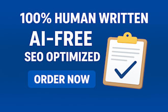 write ai free, plagiarism free, human written content for your website or blog