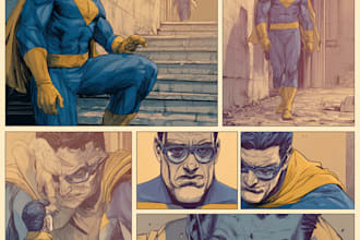 superhero comic page superhero character