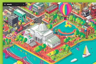 make modern vector maps, rv maps, events, and city maps in illustrator