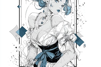 design a custom anime tattoo illustration
