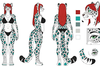 furry reference sheet fursona art furry oc art furry commission sfw furry artist