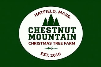 make eye catching christmas chestnut  tree logo design for you
