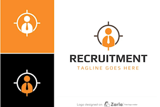 design recruitment agency,  job board, job search, website, job find logo