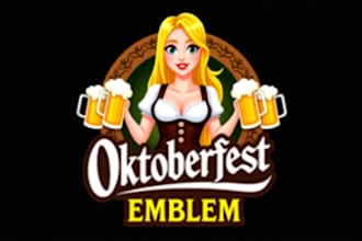 make different oktoberfest party logo design with express delivery