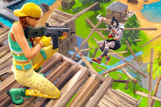 fortnite map, uefn, tycoon map, battle royal, parkour map, red vs blue, 1v1